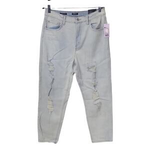 Wild Fable Highest Rise Light Wash Distressed Mom Jeans Womens  Size 8 NWT